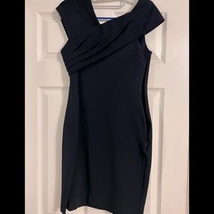 Reiss Midnight blue one shoulder mini